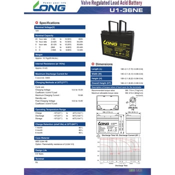 産業用 小型制御弁式鉛蓄電池 LONG 無停電電源装置(UPS) 【通販