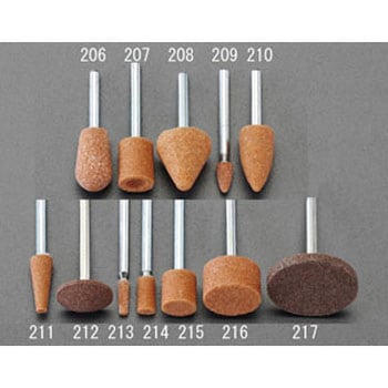 4.8x 8.0mm/3.2mm軸 軸付砥石 エスコ