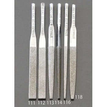 5.1x1.9x85mm ダイヤモンド鑢(半丸・ショート/#200) エスコ