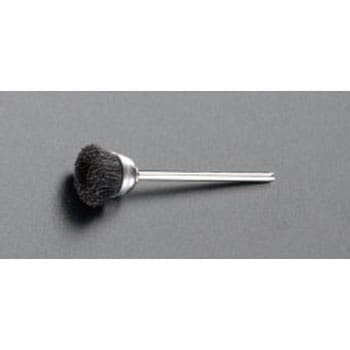 14.3mm/3.2mm軸 カップ型軸付ブラシ(豚硬毛) エスコ