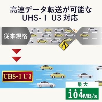 マイクロSDカード 【UHS-I】 SD変換アダプタ付 読出80MB/s 高速データ転送 データ復旧サービス メモリーカード エレコム