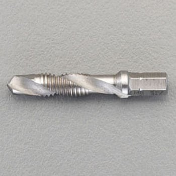 M 8x1.25/6.2x51mm ドリルタップ(六角軸/HSS) エスコ