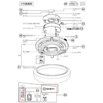 ワイヤレスリモコン送信器 電池蓋 Panasonic(パナソニック)
