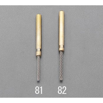 2.5mm/6mm 軸付ステンレスロープブラシ エスコ