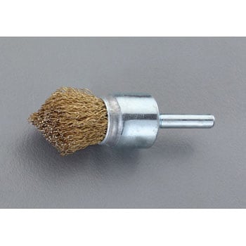 20mm/6mm軸 軸付ブラシ(筒型/スチール製) エスコ
