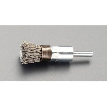 10mm/6.0mm軸 軸付ブラシ(エンド型 ステンレス製) エスコ