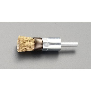 25mm/6.0mm軸 軸付ブラシ(エンド型 スチール製) エスコ