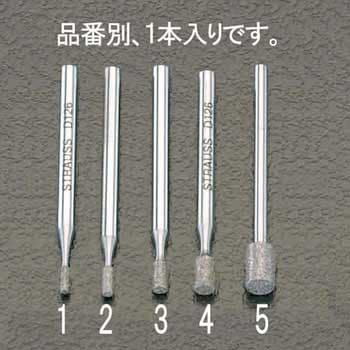 4.9x7.4mm ダイヤモンドバー(3mm軸) エスコ