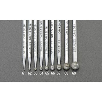 Φ1.5mm ダイヤモンドバー(丸/3mm軸) エスコ