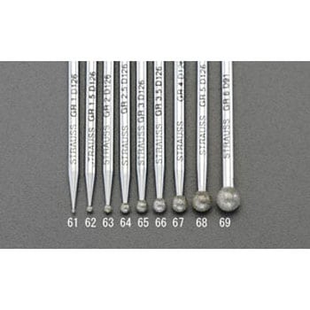 Φ3.5mm ダイヤモンドバー(丸/3mm軸) エスコ