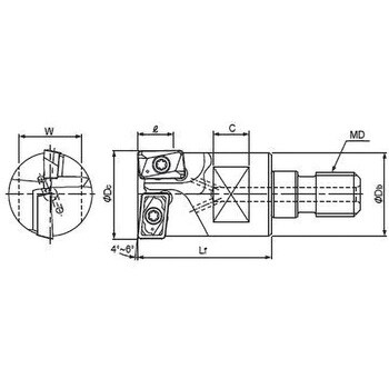 MEC-2032-M16 スーパーエンドチッパー 1個 ダイジェット工業(DIJET