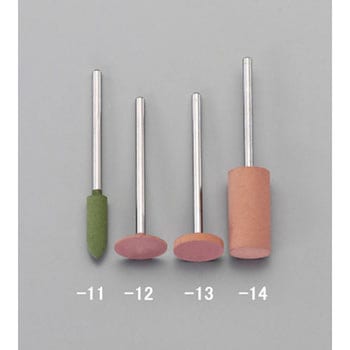 12x 3mm/2.34mm軸 軸付ゴム砥石 エスコ