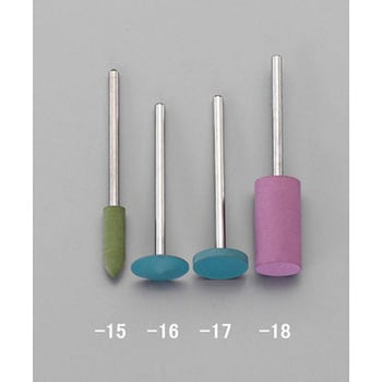 12x 3mm/2.34mm軸 軸付ゴム砥石 エスコ