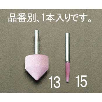 6x27mm/6mm軸 軸付砥石(赤) エスコ