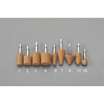 19x38mm/6角軸 軸付砥石(ストレート/WA) エスコ