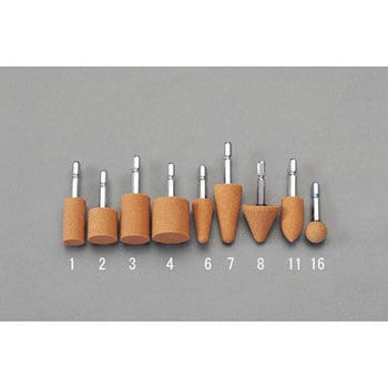 25x50mm/6角軸 軸付砥石(傘/WA) エスコ