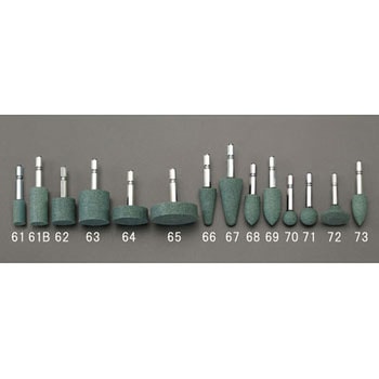 32x 8mm/6角軸 軸付砥石(ソロバン/GC) エスコ