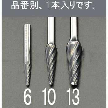 6 x19mm/ 6mm軸 超硬カッター(アルミ用) エスコ