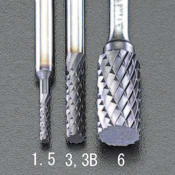3x 13mm/3mm軸 [Coated]超硬バー エスコ