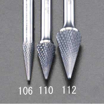 6x19mm/6mm軸 [Coated]超硬バー エスコ