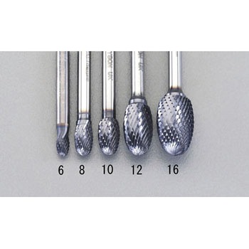 8x13mm/6mm軸 [Coated]超硬バー エスコ