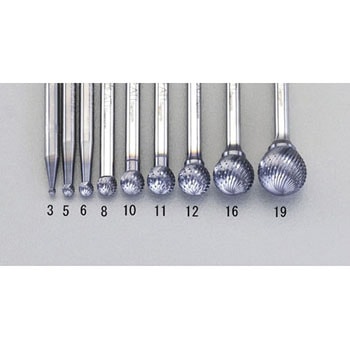 19x17.1mm/6mm軸[Coated]超硬バー エスコ