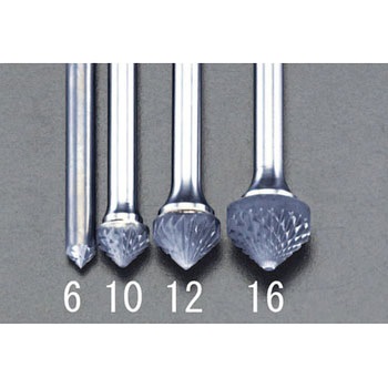 12x 6mm/6mm軸 [Coated]超硬バー エスコ