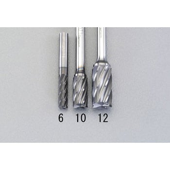 6x19mm / 6mm軸 [Coated]超硬バー(アルミ用) エスコ
