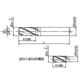 アルミ用ソリッドエンドミル ダイジェット工業(DIJET) スクエア超硬