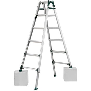 はしご兼用脚立(ワイドステップ/伸縮脚) エスコ