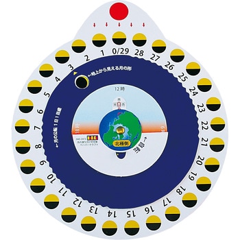 H45-2473 月の満ち欠け早見盤ペーパークラフト ナリカ 1セット(10枚