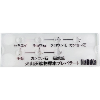火山灰鉱物標本プレパラート(7種) ナリカ