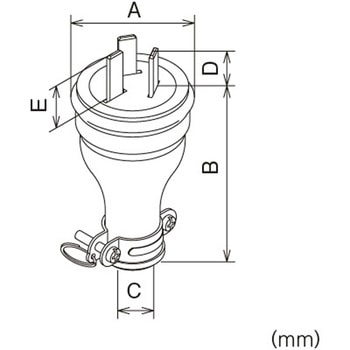 AC250V/20A 防水型プラグ(3P) エスコ