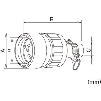 AC250V/20A 防水型プラグ(2P) エスコ