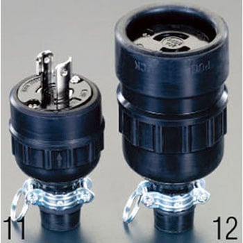 AC250V/20A 防水型コネクター(2P) エスコ