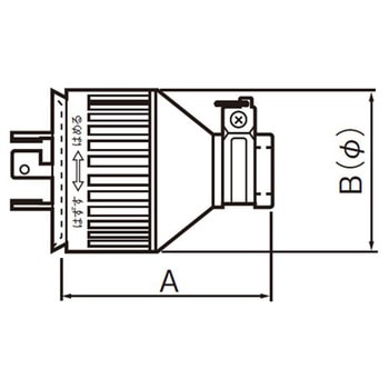 250V/20A 防水型引掛けプラグ(2P) エスコ