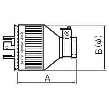 250V/20A 防水型引掛けプラグ(接地3P) エスコ
