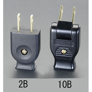 AC125V/15A 平型プラグ(黒) エスコ