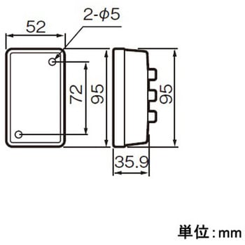 300V/10A 角型タンブラスイッチ(3連) エスコ