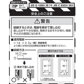 125V/15A 埋込コンセント (3口) - エスコ
