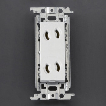 125V/15A 埋込コンセント (2口/抜け止め) エスコ