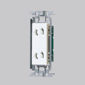 125V/15A 埋込コンセント (2口/抜け止め) - エスコ