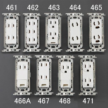 125V/15A 埋込コンセント (2口/抜止/接地) エスコ
