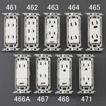 125V/15A 埋込コンセント (1口/アースターミナル付) - エスコ