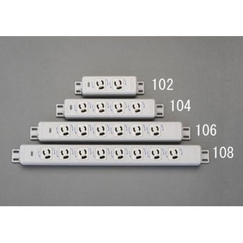 125V/15A 機器用抜け止め接地コンセント(6個口) エスコ