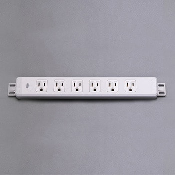 125V/15A 機器用接地コンセント(6個口) エスコ
