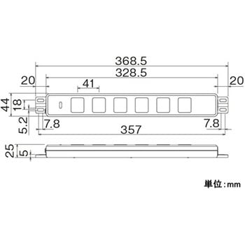 125V/15A 機器用接地コンセント(6個口) エスコ