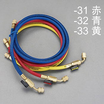 [R12・R22・R502]ボールバルブ付チャージングホース(青) エスコ