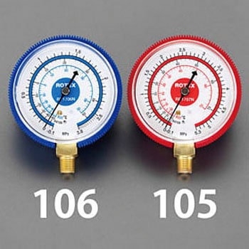 [R32・R410A] Φ68mm 圧 力 計 エスコ