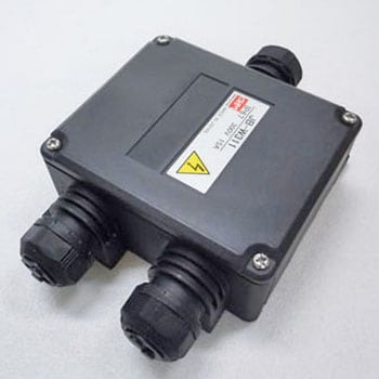 11極(300V/15A) 端子台付中継ボックス(黒) エスコ